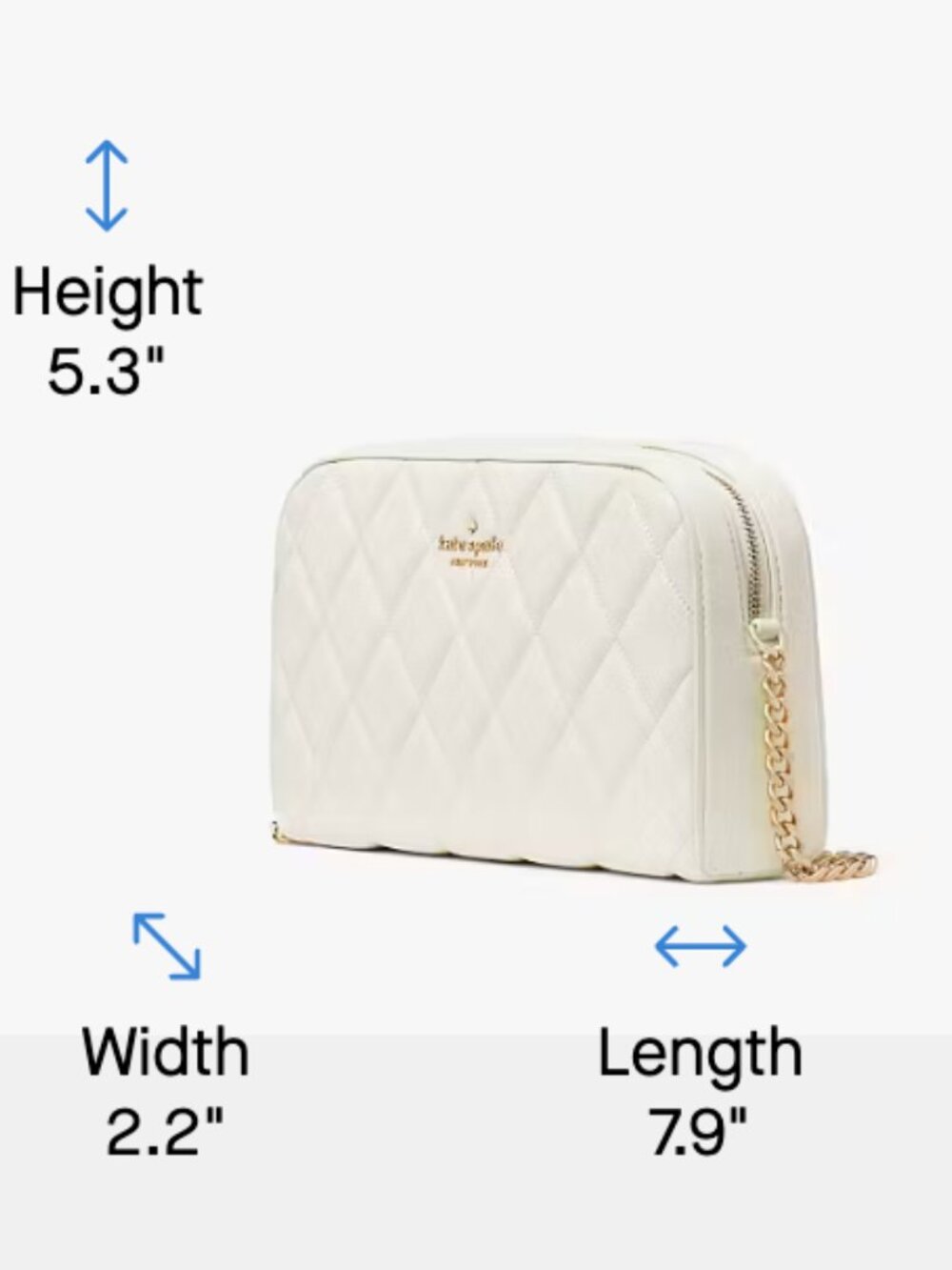 Kate Spade Carey Chain Camera Bag - Ivory Quilted Leather - Picture 5 of 5